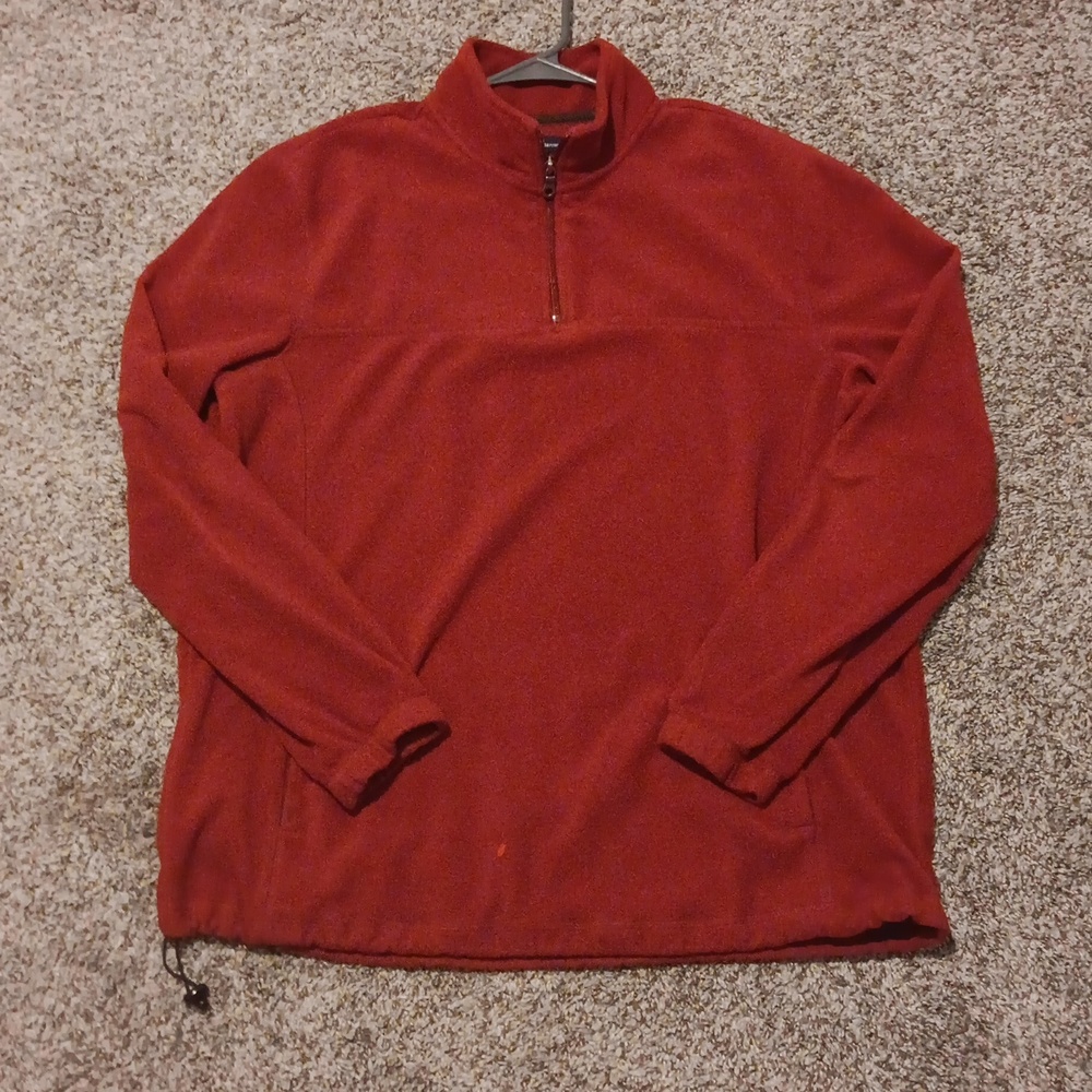 Croft&Barrow Maroon 1/4 Zip Long Sleeve Fleece Sweater Large